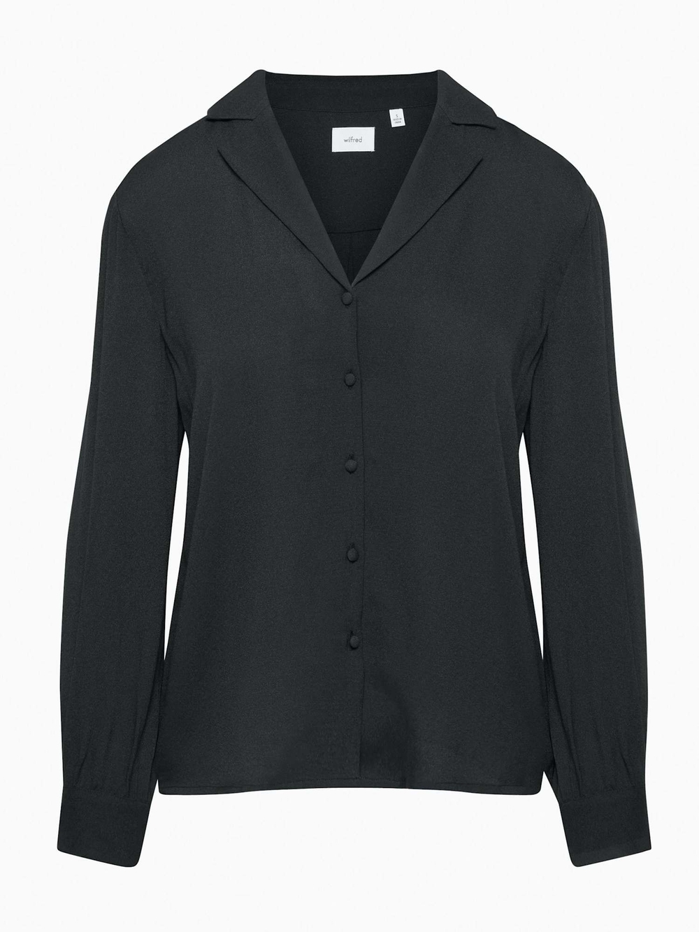 NWOT Aritzia Wilfred Tulum Crepe Blouse - Black Size S